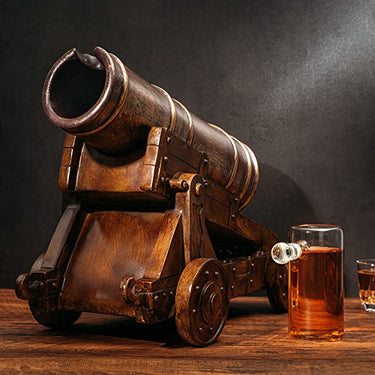 Cannon Wine & Whiskey Decanter Set, Handmade Extra Large Vintage Replica 750ml Decanter 21